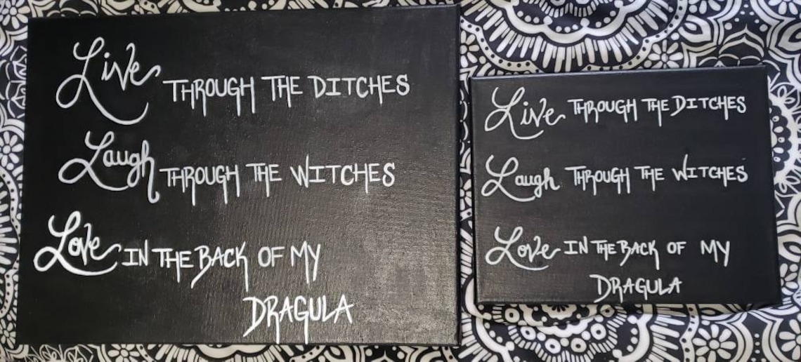 Live Laugh Love Rob Zombie Dragula Custom Acrylic Painting Etsy