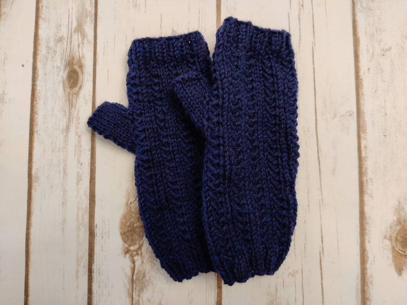 Hand Knit Wool Fingerless Mitts, Natural Fiber, Fingerless Gloves, Wool Gloves, Women's Gloves, Texting Gloves, Yankee Swap, Secret Santa image 7