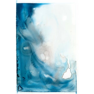 Watercolor painting blue abstract art, printable home decor painting trendy wall art abstract art print printable handmade home decor