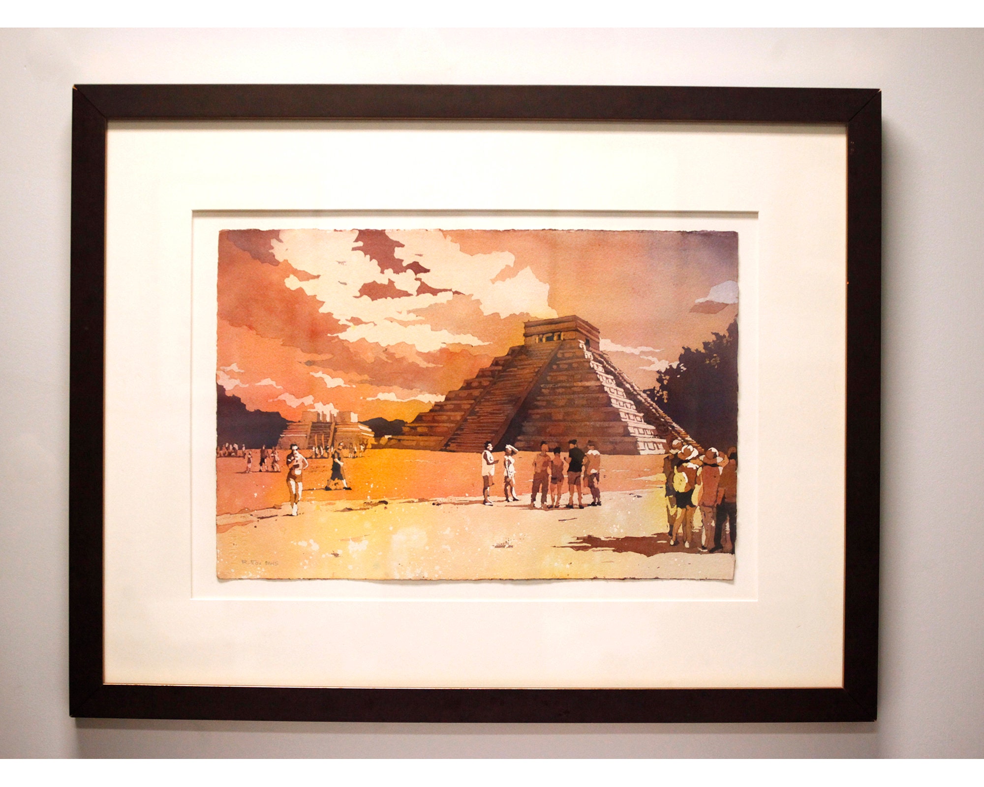 チチェン・イッツァ 水彩画 オリジナル マヤ遺跡 アート ユカタン