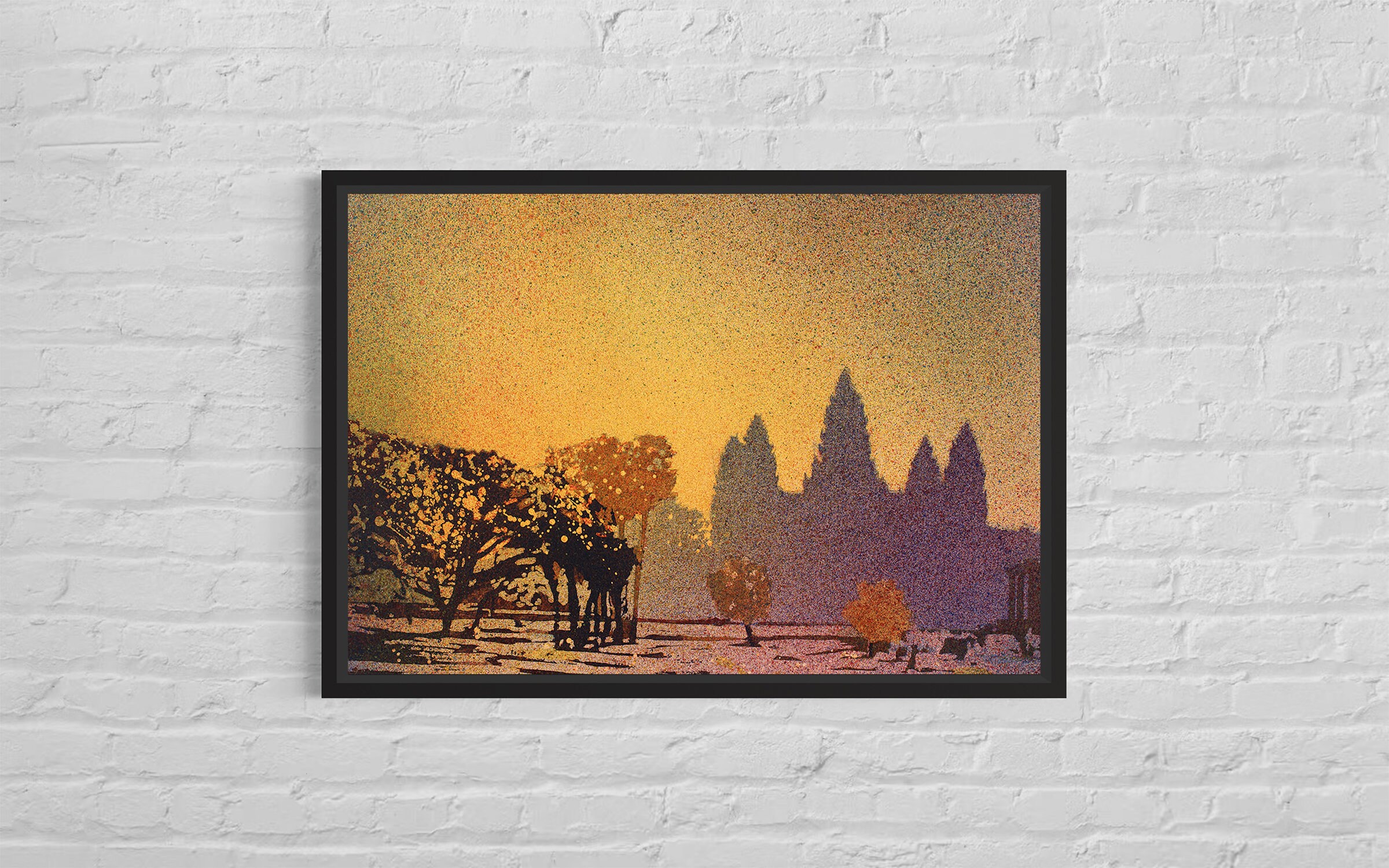 【油彩画】アンコール カンボジア 寺院 インテリア 絵画 芸術 アート 油彩画】アンコール カンボジア 寺院 インテリア 絵画 芸術 アート