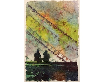 Prayer flags at Swayambhunath Buddhist stupa in the Kathmandu Valley- Nepal. Watercolor batik art, people Nepal, Buddhism art, Nepal photo