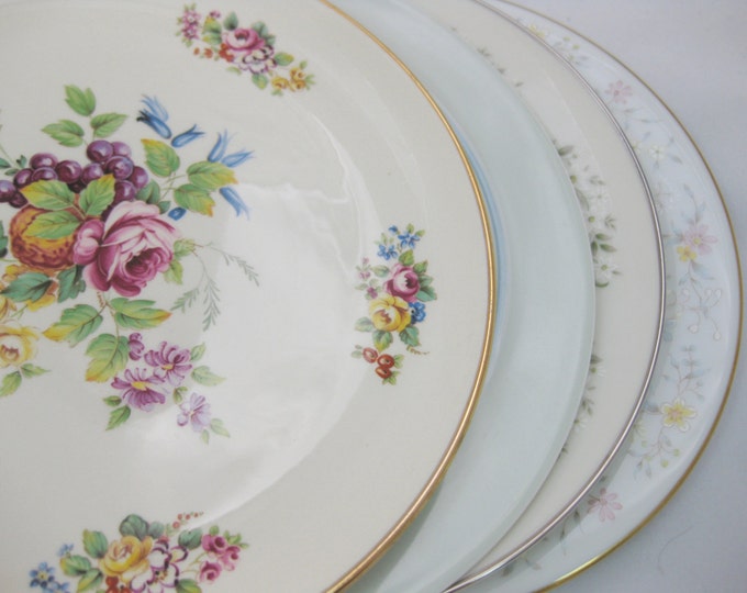 Mismatched China Luncheon Plates Vintage China Luncheon Etsy