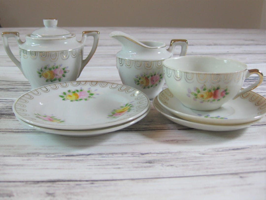 Children's China Tea Set, Japanese Porcelain Children's Tea Set