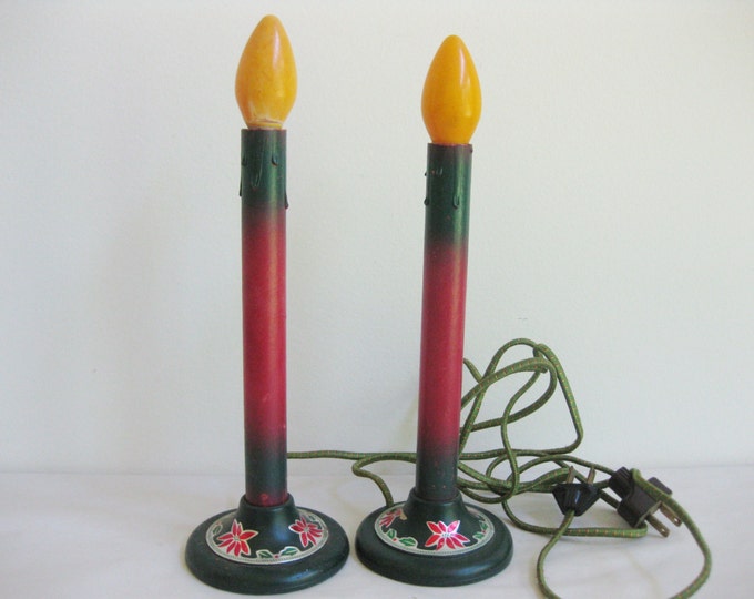 Electric Christmas Candles Vintage Etsy