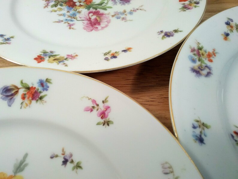 Schwarzburg China Dinner Plates German Porcelain4 pc set Etsy