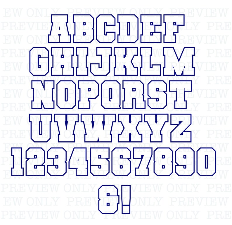 SVG Athletic Sports Varsity Vectorized Font. DXF PNG and more | Etsy