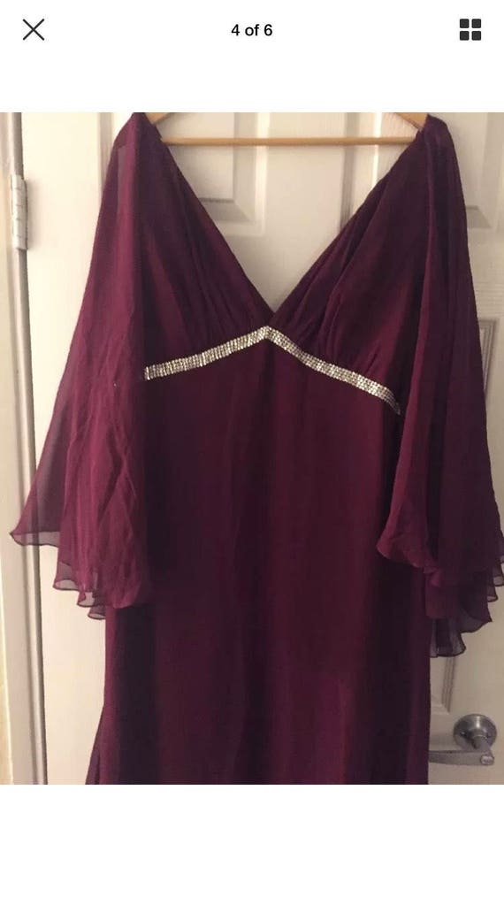 Melinda Eng burgundy vintage evening gown NWT Ori… - image 2