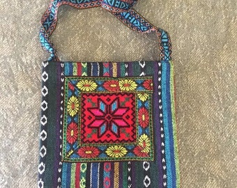 Ethnic Boho Mexican Multicolored Handbag Purse
