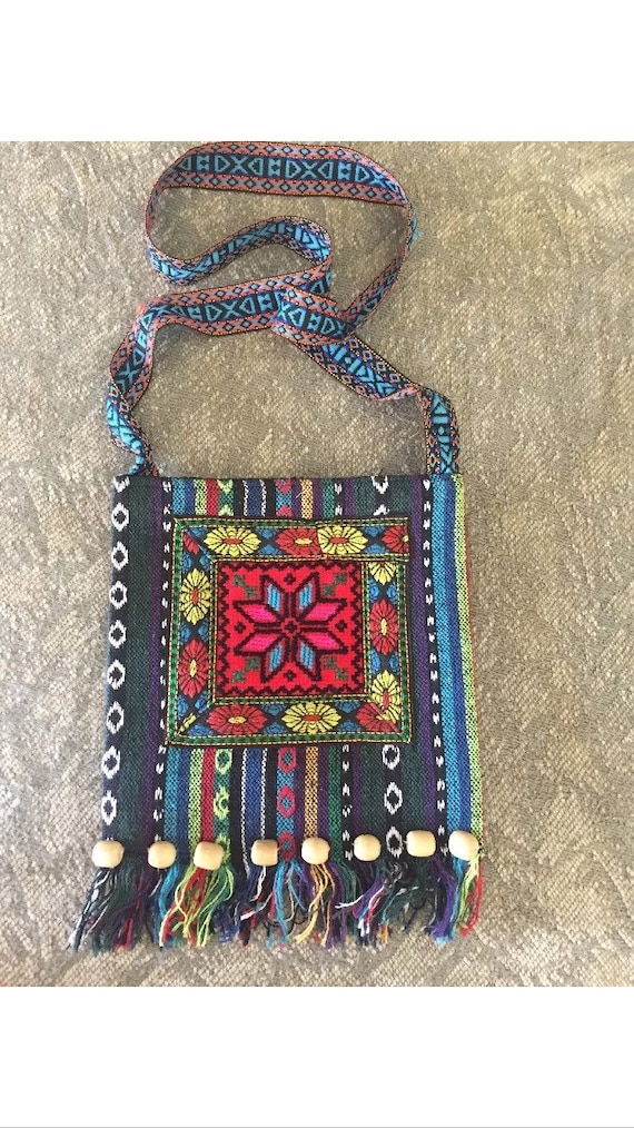 Ethnic Boho Mexican Multicolored Handbag Purse