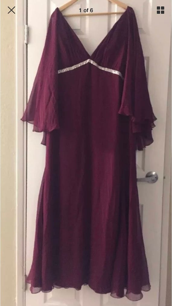 Melinda Eng burgundy vintage evening gown NWT Ori… - image 1