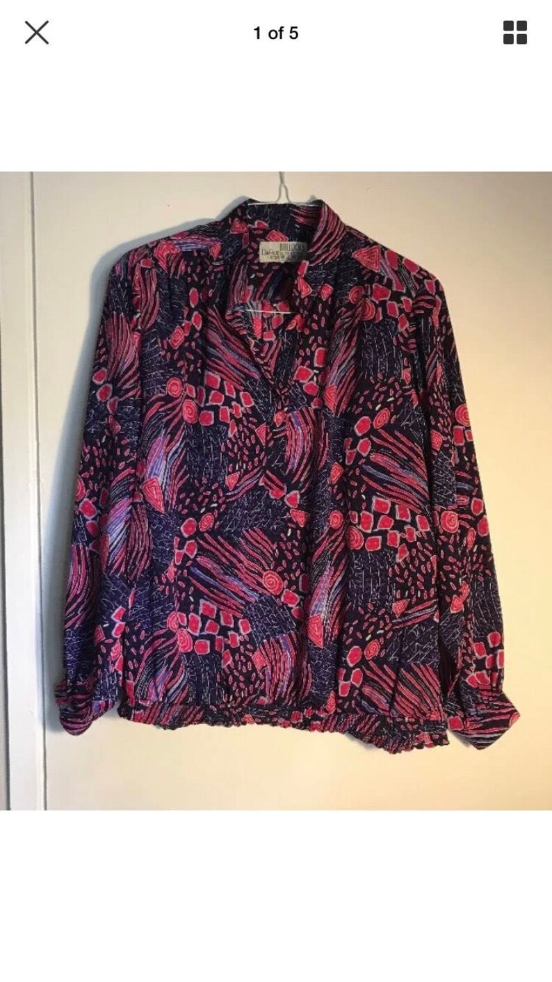 DaRue for Bullocks vintage top blouse size M image 1