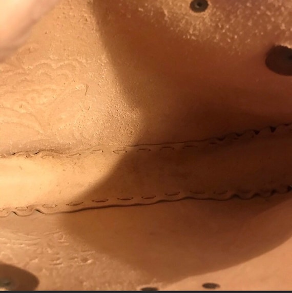 Hand Tooled Leather Satchel Bag - image 5