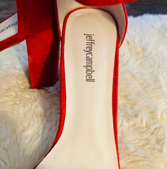 Jeffrey Campbell Red Suede Heels Size 10 - image 4