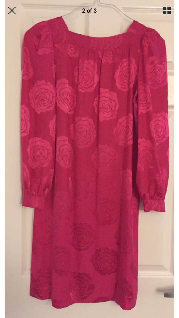 Neiman Marcus 80's Pink Silk Dress size 6