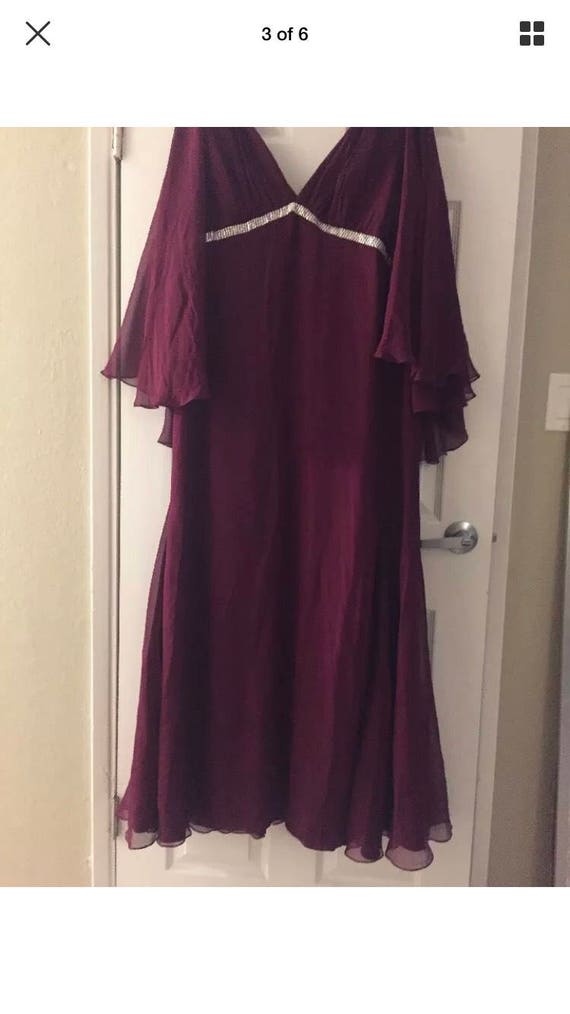 Melinda Eng burgundy vintage evening gown NWT Ori… - image 4