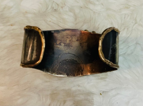 Vintage Multi Metal Brutalist Cuff Bracelet - image 7