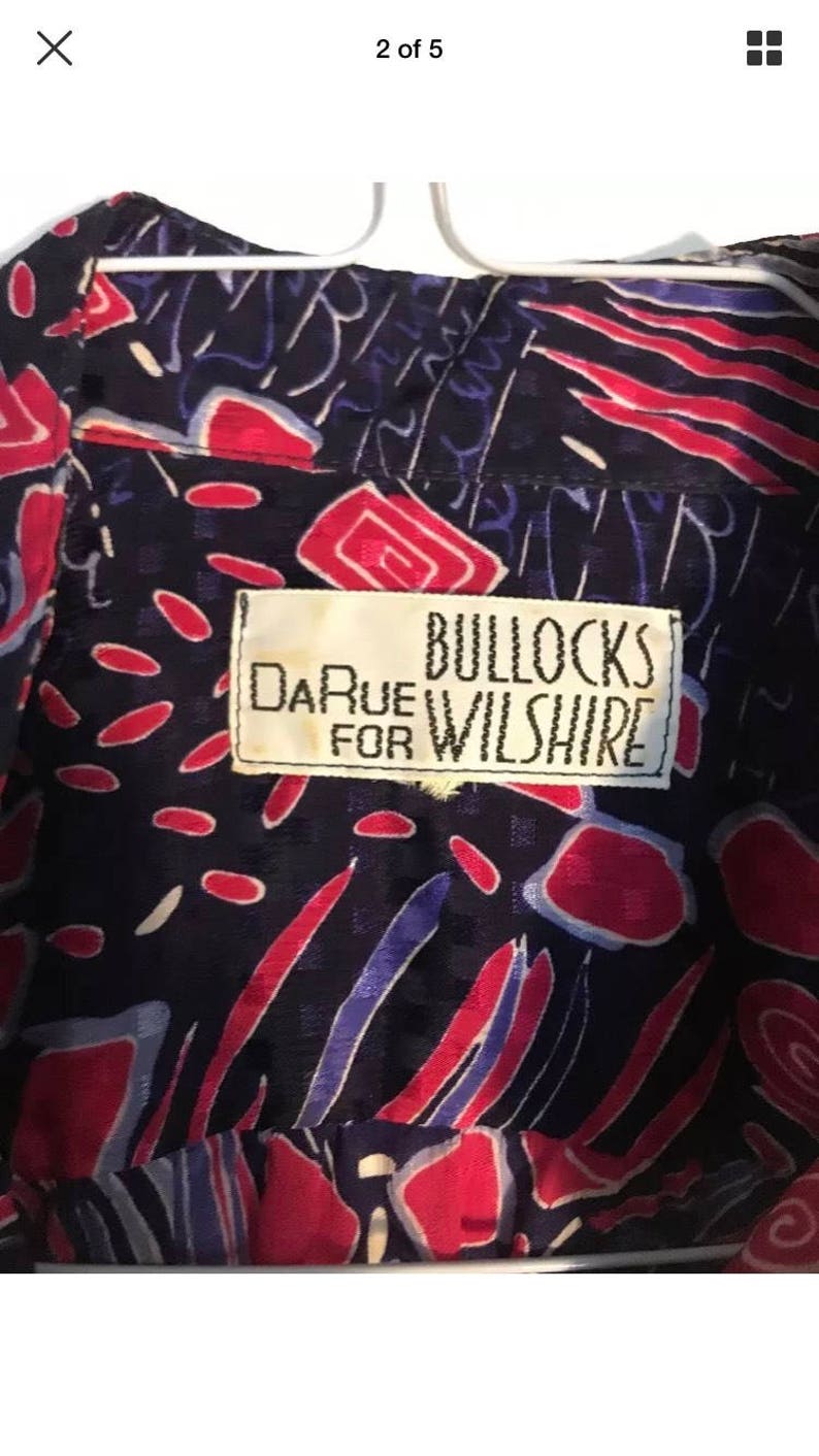 DaRue for Bullocks vintage top blouse size M image 2