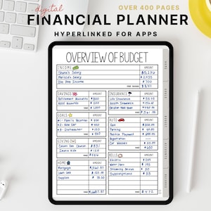 Planificador financiero de presupuesto digital para GoodNotes, Notability en iPads y tabletas / Planificación financiera / Organizador de finanzas / Recursos de deuda