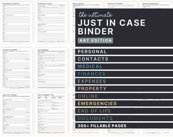 The Ultimate Just in Case Binder summer Floral Edition Estate Planning ...