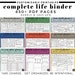 Complete Life Binder | Planner Printables | Home Management | Household | Cleaning | Finances & Budget | Calendars | Fitness | Editable PDF 