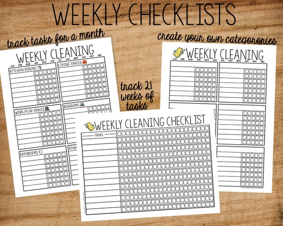 Editable Home Cleaning Planning Printables Pdf Cleaning Lists Checklists Customize Life Binder Home Management Binder Daily Weekly