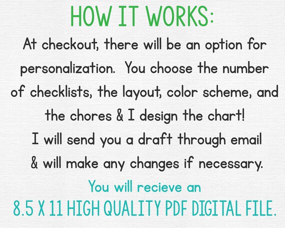 Chore Chart Layout