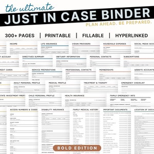 The Ultimate Just In Case Binder: An Emergency and End of Life Planner