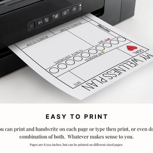 My Wellness Plan | Printable and Fillable PDF - Etsy
