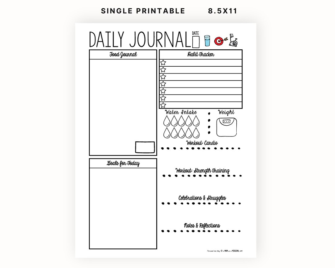 Food journal and healthy habits tracker for weight maintenance