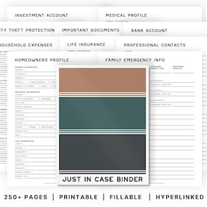 The Ultimate Just in Case Binder (classic Edition): an Emergency and ...