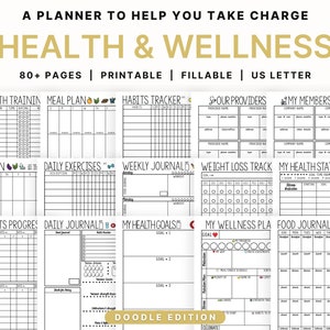 Health and Fitness Printable Planner