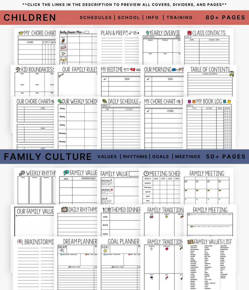 Complete Life Binder: Home Management Planners Printable and Fillable image 6