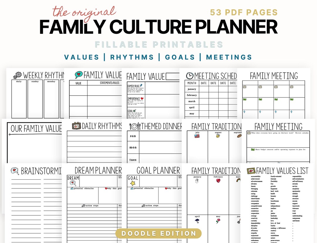 Printable Family Planner, Family Organizer, School Planning, Family,  Children, Baby, Activities, PDF Home Organization Sheets -  Denmark