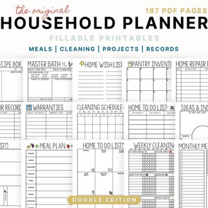 Household Planner Printables Home Management Binder 8.5 X 11 PDF ...