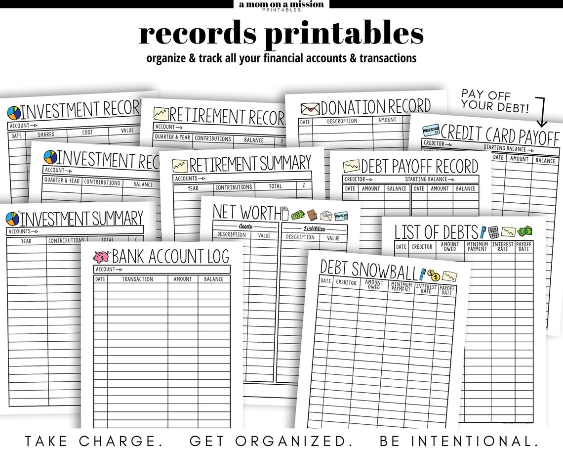 Financial Planner Printable Monthly Budget Finance Money | Etsy