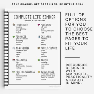 Complete Life Binder: Home Management Planners Printable and Fillable image 2