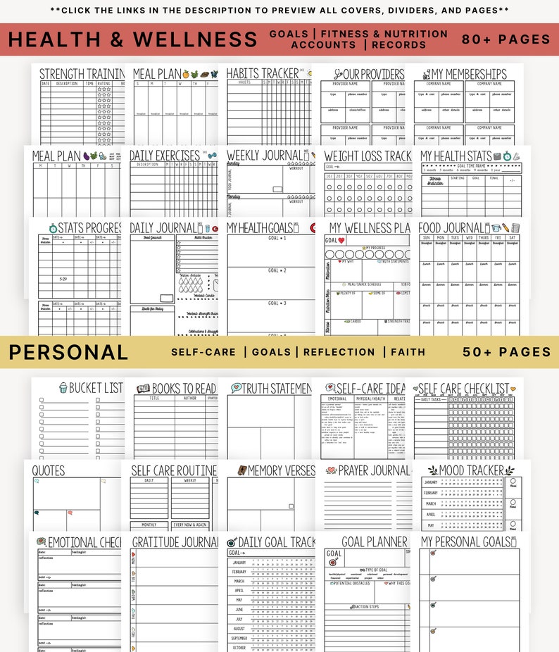 Complete Life Binder: Home Management Planners Printable and Fillable image 7