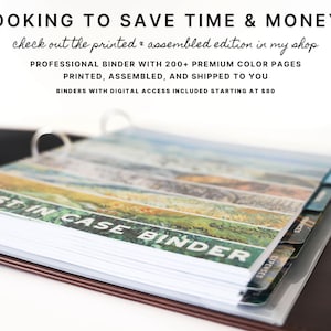 The Ultimate Just in Case Binder (art Edition): an Emergency and End of ...