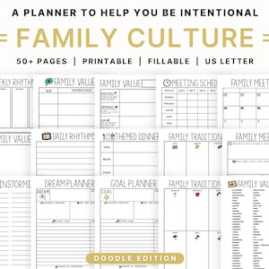 Family Culture Printable Planner