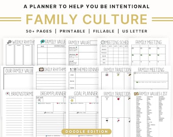 Family Culture Printable Planner