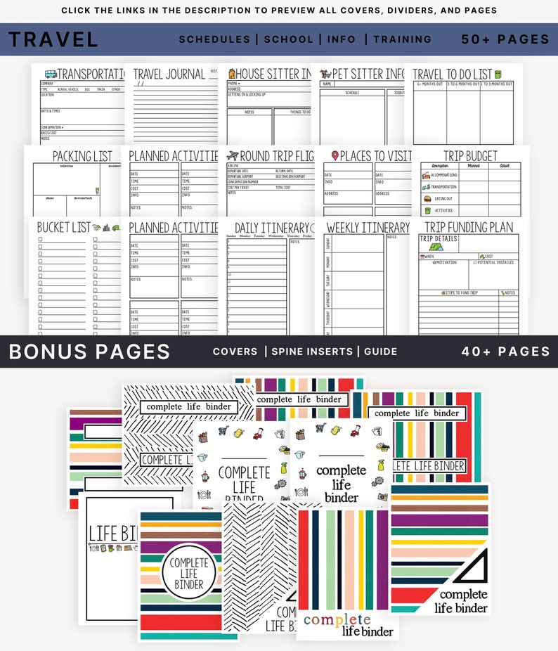 Complete Life Binder: Home Management Planners Printable and Fillable image 8