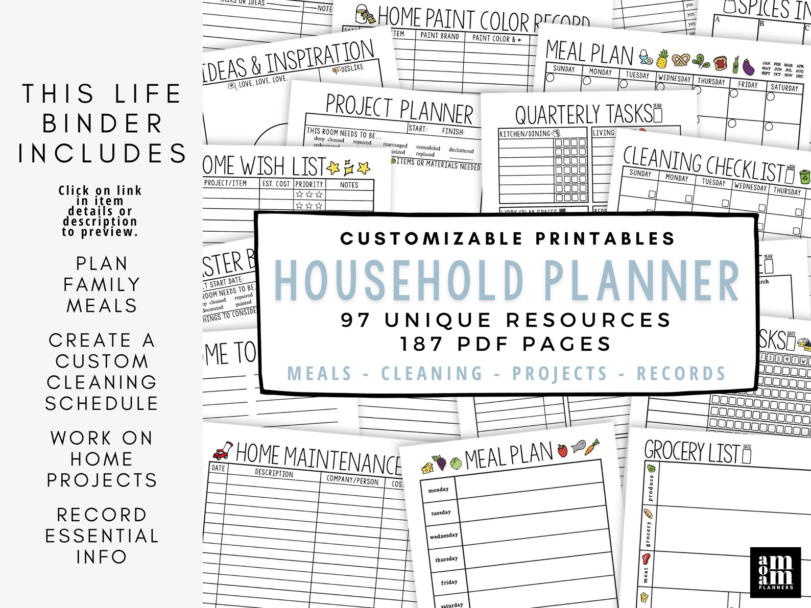 Expanded Life Binder Planner Printables Home Management Etsy