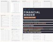 Financial Planner Printable PDF | Budget Binder | Debt Tracker & Savings Planner | Bill Organizer | Fillable Finance Workbook