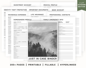 De eenvoudige map voor het geval dat (buitenversie) | Een planner voor noodgevallen en levenseinde | Estate Planning en belangrijke documenten
