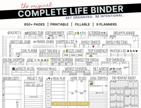 The Original Complete Life Binder | Home Management Planners | Printable and Fillable PDFs