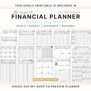 Net Worth Worksheet | Printable and Fillable PDF - Etsy