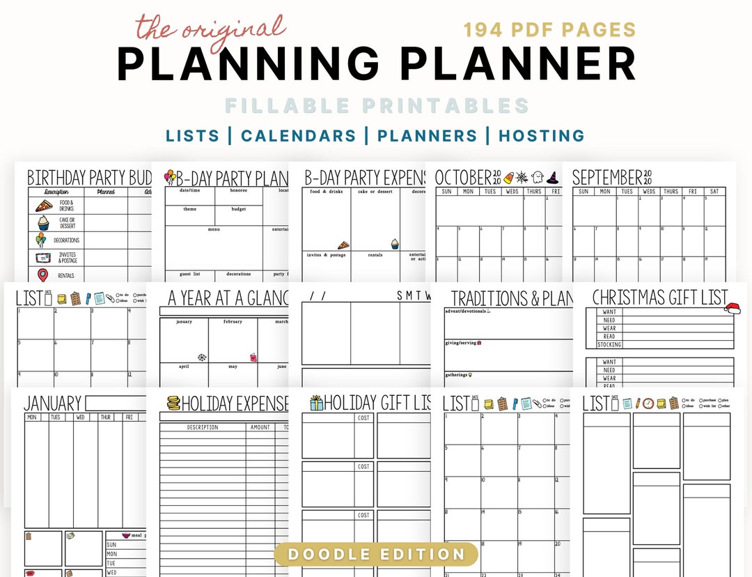 Productivity Planning Printables Daily, Weekly & Yearly Planners 2023