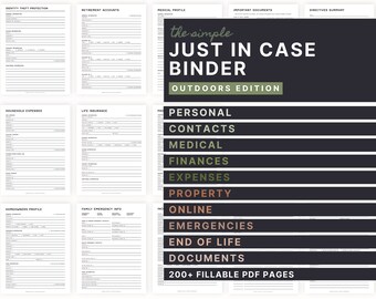 De eenvoudige map voor het geval dat (buitenversie) | Een planner voor noodgevallen en levenseinde | Estate Planning en belangrijke documenten