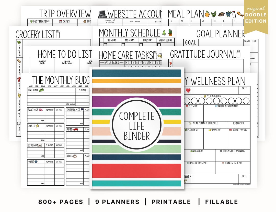 The Original Complete Life Binder | Home Management Planner Printables ...